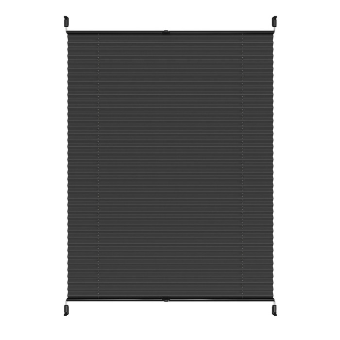 Plisségardin Touch Up & Down sort 90 x 210 cm